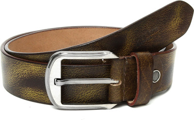 

Panthera Pardus Men Formal Green Genuine Leather Belt, Legas green