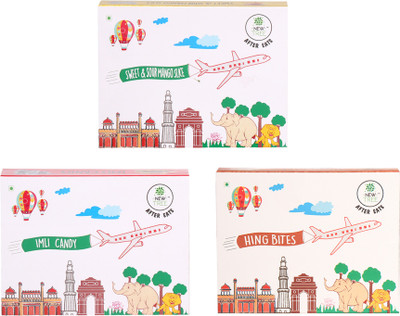 

New Tree Sweet n Sour Mango Slice100gms , Hing Bites 100gms & Imli Candy 100gms - Pack Of 3 Sweet N Sour Candy(Pack of 3)