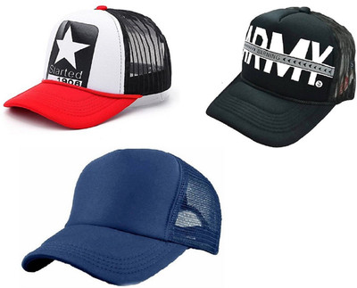 FashMade Printed, Solid Sports/Regular Cap Cap(Pack of 3)