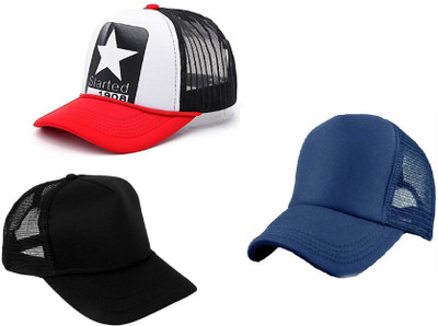 FashMade Printed, Solid Sports/Regular Cap Cap(Pack of 3)