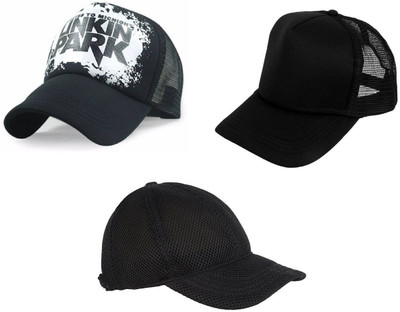 BNB Printed, Solid Trucker Cap Cap(Pack of 3)