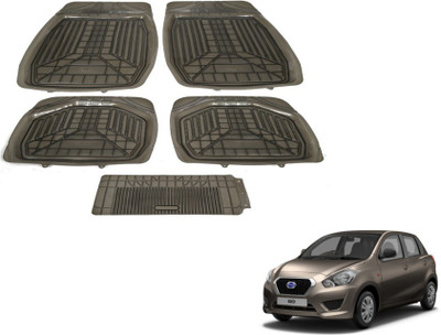 MOCKHE PVC (Polyvinyl Chloride) Standard Mat For  Datsun Go(Grey)