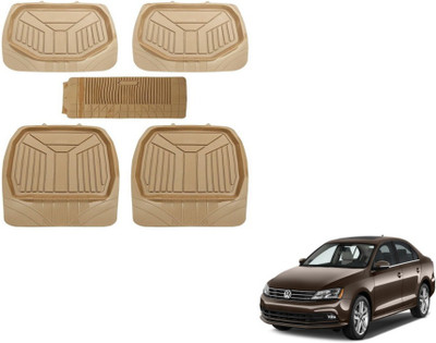 MOCKHE PVC (Polyvinyl Chloride) Standard Mat For  Volkswagen Jetta(Beige)