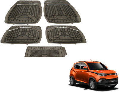MOCKHE PVC (Polyvinyl Chloride) Standard Mat For  Mahindra KUV 100(Grey)