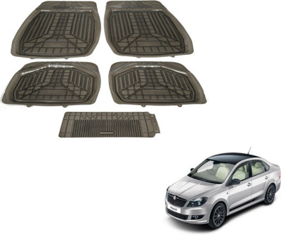 MOCKHE PVC (Polyvinyl Chloride) Standard Mat For  Skoda Rapid(Grey)