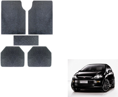 MOCKHE Rubber, Plastic Standard Mat For  Fiat Punto Evo(Grey)