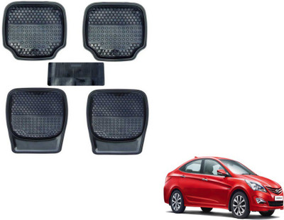 MOCKHE PVC (Polyvinyl Chloride) Standard Mat For  Hyundai Verna Fluidic(Black)