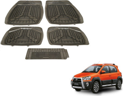 MOCKHE PVC (Polyvinyl Chloride) Standard Mat For  Toyota Etios Cross(Grey)
