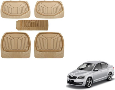 MOCKHE PVC (Polyvinyl Chloride) Standard Mat For  Skoda Octavia(Beige)