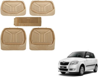 MOCKHE PVC (Polyvinyl Chloride) Standard Mat For  Skoda Fabia(Beige)