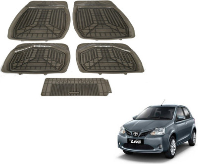 MOCKHE PVC (Polyvinyl Chloride) Standard Mat For  Toyota Etios Liva(Grey)