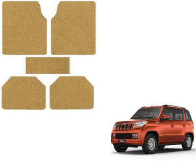 MOCKHE Rubber, Plastic Standard Mat For  Mahindra TUV 300(Beige)
