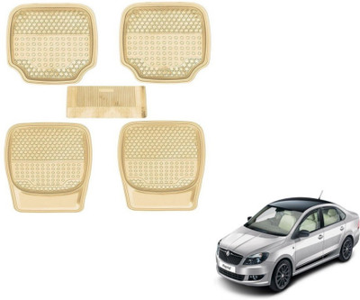 MOCKHE PVC (Polyvinyl Chloride) Standard Mat For  Skoda Rapid(Beige)
