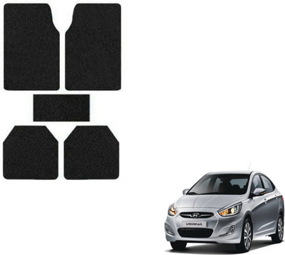 MOCKHE Plastic, Rubber Standard Mat For  Hyundai Fluidic Verna(Black)
