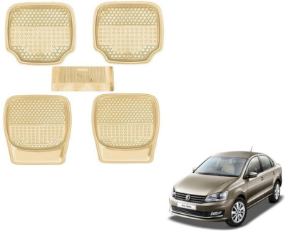 MOCKHE PVC (Polyvinyl Chloride) Standard Mat For  Volkswagen Vento(Beige)