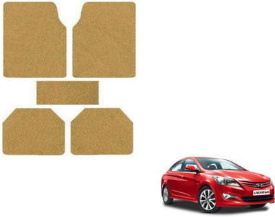 MOCKHE Rubber, Plastic Standard Mat For  Hyundai Verna(Black)