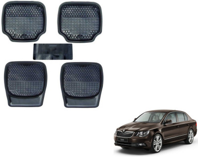 MOCKHE PVC (Polyvinyl Chloride) Standard Mat For  Skoda Superb(Black)
