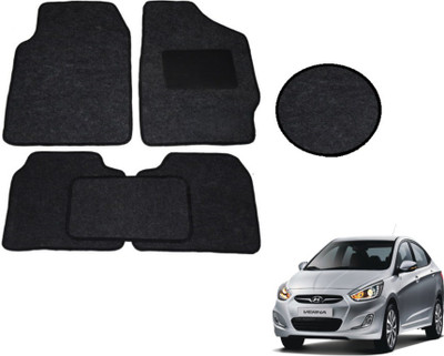 MOCKHE Fabric Standard Mat For  Hyundai Verna(Black)