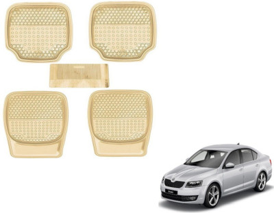 MOCKHE PVC (Polyvinyl Chloride) Standard Mat For  Skoda Octavia(Beige)