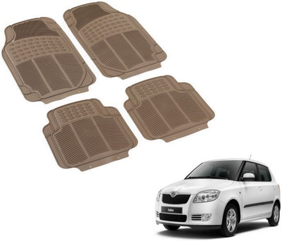 MOCKHE PVC (Polyvinyl Chloride) Standard Mat For  Skoda Fabia(Beige)