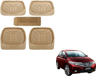 MOCKHE PVC (Polyvinyl Chloride) Standard Mat For  Honda City(Beige)
