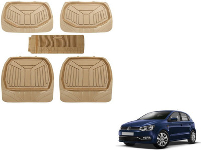 MOCKHE PVC (Polyvinyl Chloride) Standard Mat For  Volkswagen Polo(Beige)
