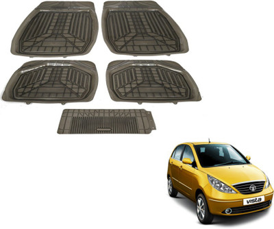 MOCKHE PVC (Polyvinyl Chloride) Standard Mat For  Tata Indica Vista(Grey)