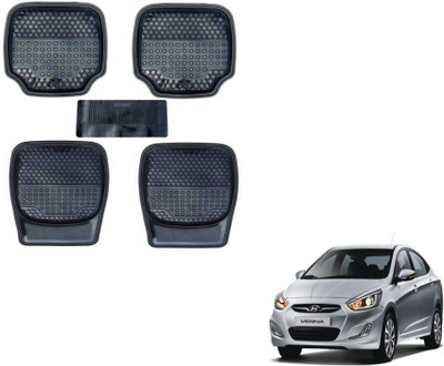 MOCKHE PVC (Polyvinyl Chloride) Standard Mat For  Hyundai Fluidic Verna(Black)