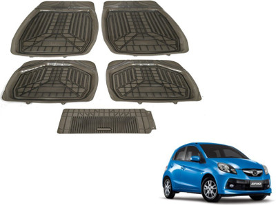 MOCKHE PVC (Polyvinyl Chloride) Standard Mat For  Honda Brio(Grey)