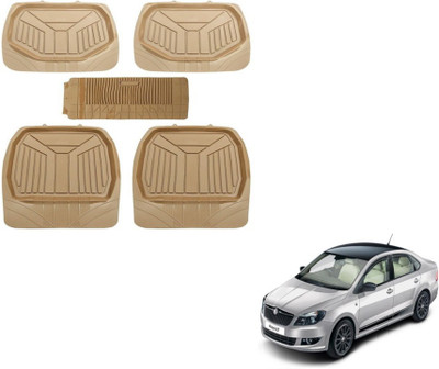 MOCKHE PVC (Polyvinyl Chloride) Standard Mat For  Skoda Rapid(Beige)
