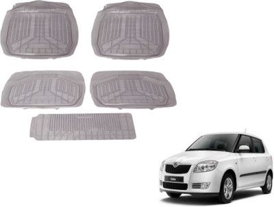 MOCKHE PVC (Polyvinyl Chloride) Standard Mat For  Skoda Fabia(Grey)