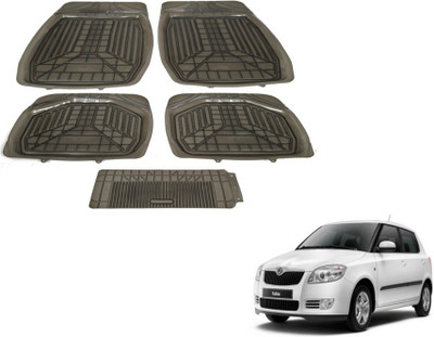 MOCKHE PVC (Polyvinyl Chloride) Standard Mat For  Skoda Fabia(Grey)