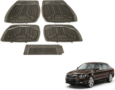 MOCKHE PVC (Polyvinyl Chloride) Standard Mat For  Skoda Superb(Grey)