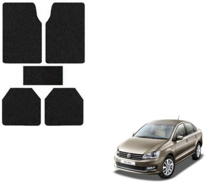 MOCKHE Rubber, Plastic Standard Mat For  Volkswagen Vento(Black)