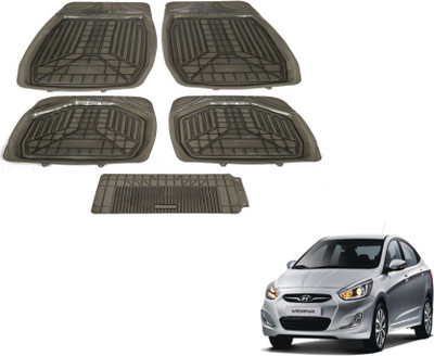 MOCKHE PVC (Polyvinyl Chloride) Standard Mat For  Hyundai Fluidic Verna(Grey)