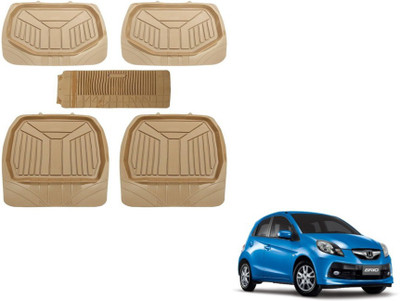 MOCKHE PVC (Polyvinyl Chloride) Standard Mat For  Honda Brio(Beige)