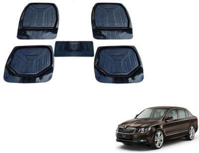 MOCKHE PVC (Polyvinyl Chloride) Standard Mat For  Skoda Superb(Black)