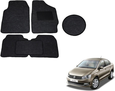 MOCKHE Fabric Standard Mat For  Volkswagen Vento(Black)