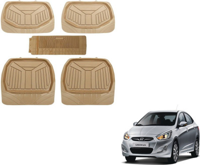 MOCKHE PVC (Polyvinyl Chloride) Standard Mat For  Hyundai Fluidic Verna(Beige)