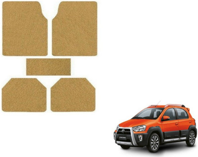 MOCKHE Plastic, Rubber Standard Mat For  Toyota Etios Cross(Beige)