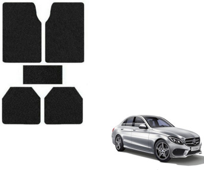 MOCKHE Rubber, Plastic Standard Mat For  Mercedes Benz C-Class(Black)