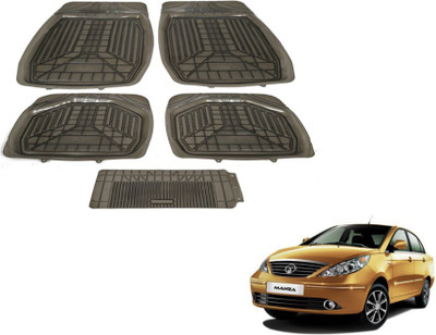 MOCKHE PVC (Polyvinyl Chloride) Standard Mat For  Tata Manza(Grey)