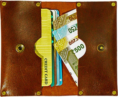 

Southpole Fashions Crunch Leather 10 Card Holder(Set of 1, Brown)