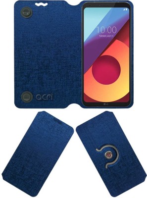 ACM Flip Cover for Lg Q6+ Plus(Blue, Cases with Holder, Pack of: 1)