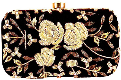 

Tooba Handicraft Party Black Clutch