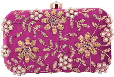 

Tooba Handicraft Party Purple Clutch