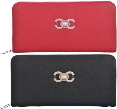 g company Casual Red, Black Clutch, Black;red