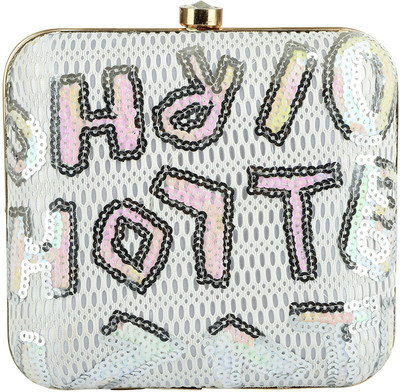 

Tooba Handicraft Party White Clutch
