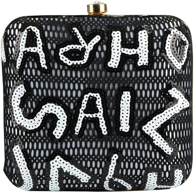 

Tooba Handicraft Party Silver Clutch