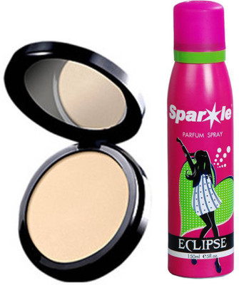 

Oriflame Sweden Sweden PURE COLOUR PRESSED POWDER Compact - 20 g (LIGHT 23208) with one sparkle perfume spray 150 ml(Set of 2)